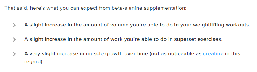 Beta Alanine Benefits Proof