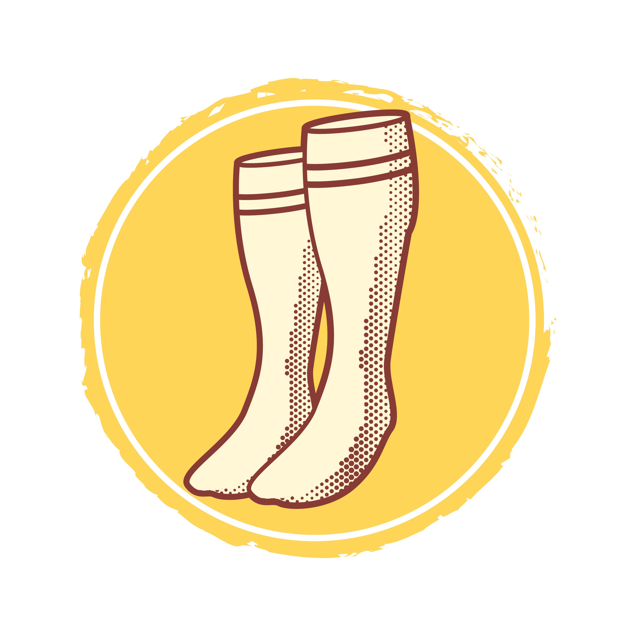 White Long Socks Vector 