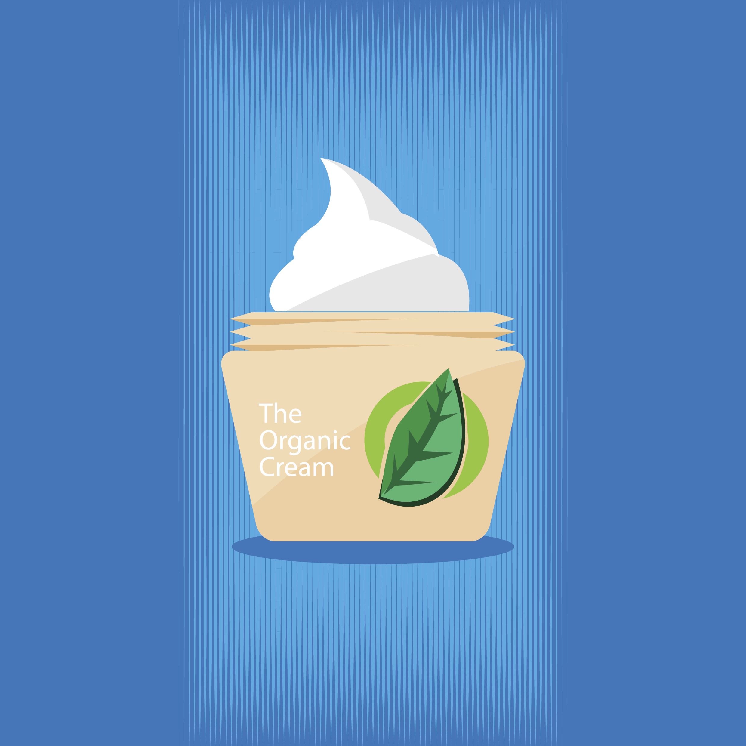 Organic cream vector image